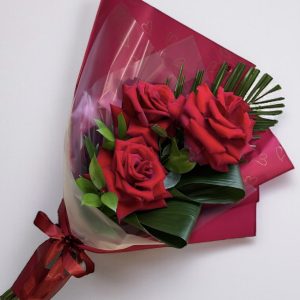 bouquet trio de rosas importadas edição especial amor