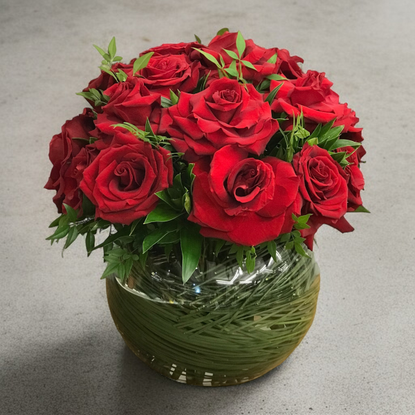 arranjo "para alguem especial" 20 rosas importadas