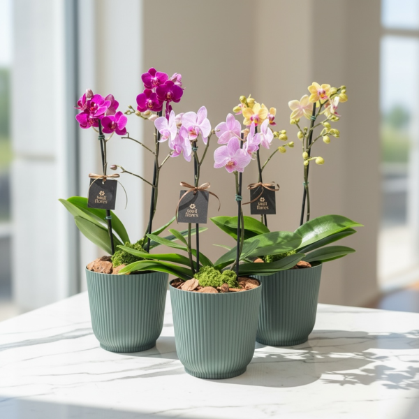Phalaenopsis Mid 2 hastes - Cachepot Polietileno