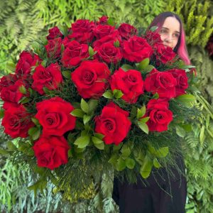 bouquet clássico de 36 rosas importadas