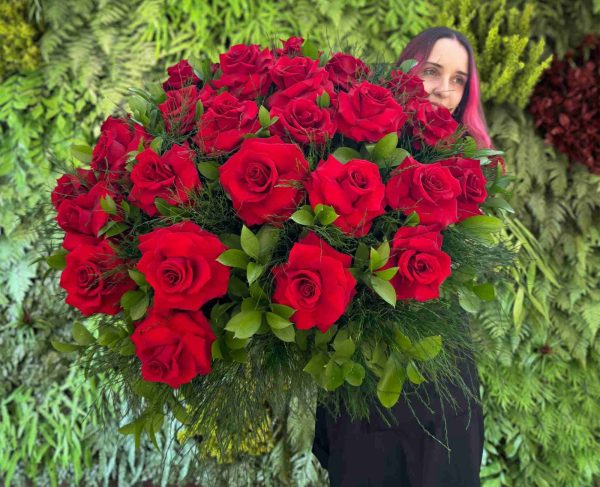 bouquet clássico de 36 rosas importadas